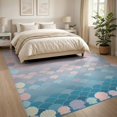 thumbnail image 3 of ODIKA 8'x10' Washable Area Rug Non-Shedding, Easy Care, Gradient Fish Scale Ombre Seashell Border Mermaid Flowing Dynamic for King Size Bedroom Under Bed, Master Suite, 3 of 7