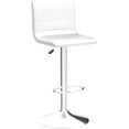 thumbnail image 5 of YYEAN PU Leather Bar Stools, Modern Square Adjustable Swivel Barstools with Back, Armless Airlift Counter Height Bar Chairs for Kitchen Dining-Pearl White, 5 of 11