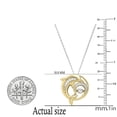 thumbnail image 2 of Dazzlingrock Collection Round White Diamond Shimmering Dolphin Pendant with 18 Inch Silver Chain for Women (0.13 ctw, Color I-J, Clarity I1-I2) in 14K Yellow Gold, 2 of 3