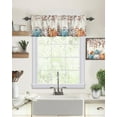 thumbnail image 2 of Fall Valance for Windows Autumn Pumpkin Curtains Valances Harvest Thanksgiving Rod Pocket Valance Window Treatments Maple Leaves Short Curtains for Kitchen Living Room Bedroom Window 1 Panel 54x18, 2 of 6