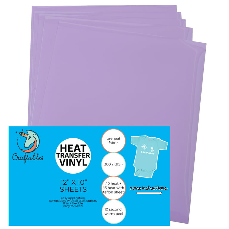 Heat Transfer Vinyl Sheet Iron On HTV Cricut Silhouette Cameo TShirt Yard  Sheets