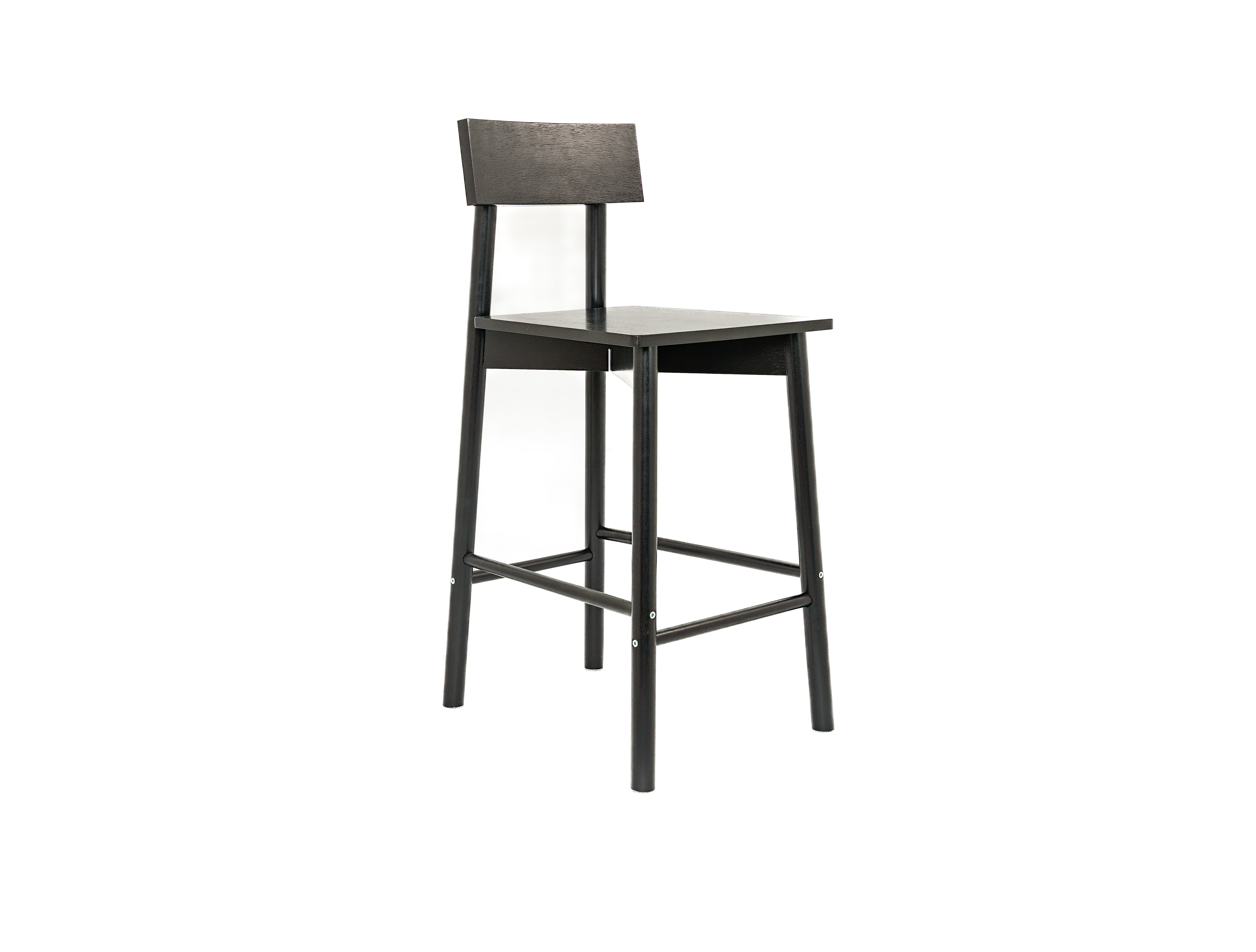 Mainstays 25-inch Wooden Barstool, 2-Piece Set, Black