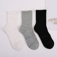 thumbnail image 4 of Xfvqtps Mens Crew Socks Cushioned Absorb Sweat Solid Color Long Tube Socks for Outdoor Cycling Running Sports Socks Gray, 4 of 4