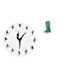 thumbnail image 1 of Reloj De Pared De Bailarina De Ballet Con Diseño De Estatua Moai, Silencioso, Decorativo, Para Cocina, Oficina, Hogar Y Dormitorio, Decoración De Estanterías., 1 of 8