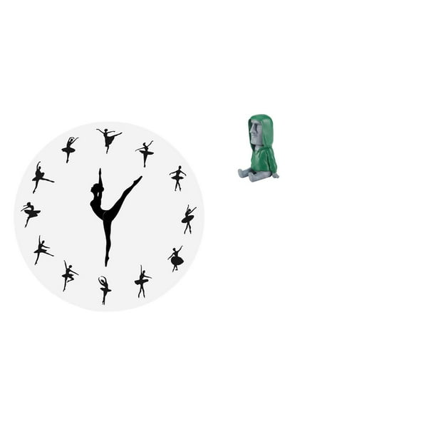 Reloj de pared,Reloj de pared con bailarina,reloj decorativo colgante.,Estatua de la Isla de Pascua,Estatua de la Isla de Pascua,cabeza de moai,decoración,Escultura de figura retro de