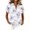 11*Light Blue, variant on Women Short Sleeve Button Down Shirt Floral Print Casual Loose Fit Blouse Lightweight Turn Collar Top Beige L
