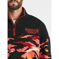 thumbnail image 4 of Netflix Stranger Things Logo Men's & Big Men's Faux Shearling Quarter-Zip Jacket, Sizes S-3XL, 4 of 5
