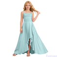 thumbnail image 2 of Fozruso Girls' Casual Dress Tiered Ruffle Spaghetti Strap Dress Ruched Flowy Summer Maxi Sundress,15-16 Years, 2 of 7