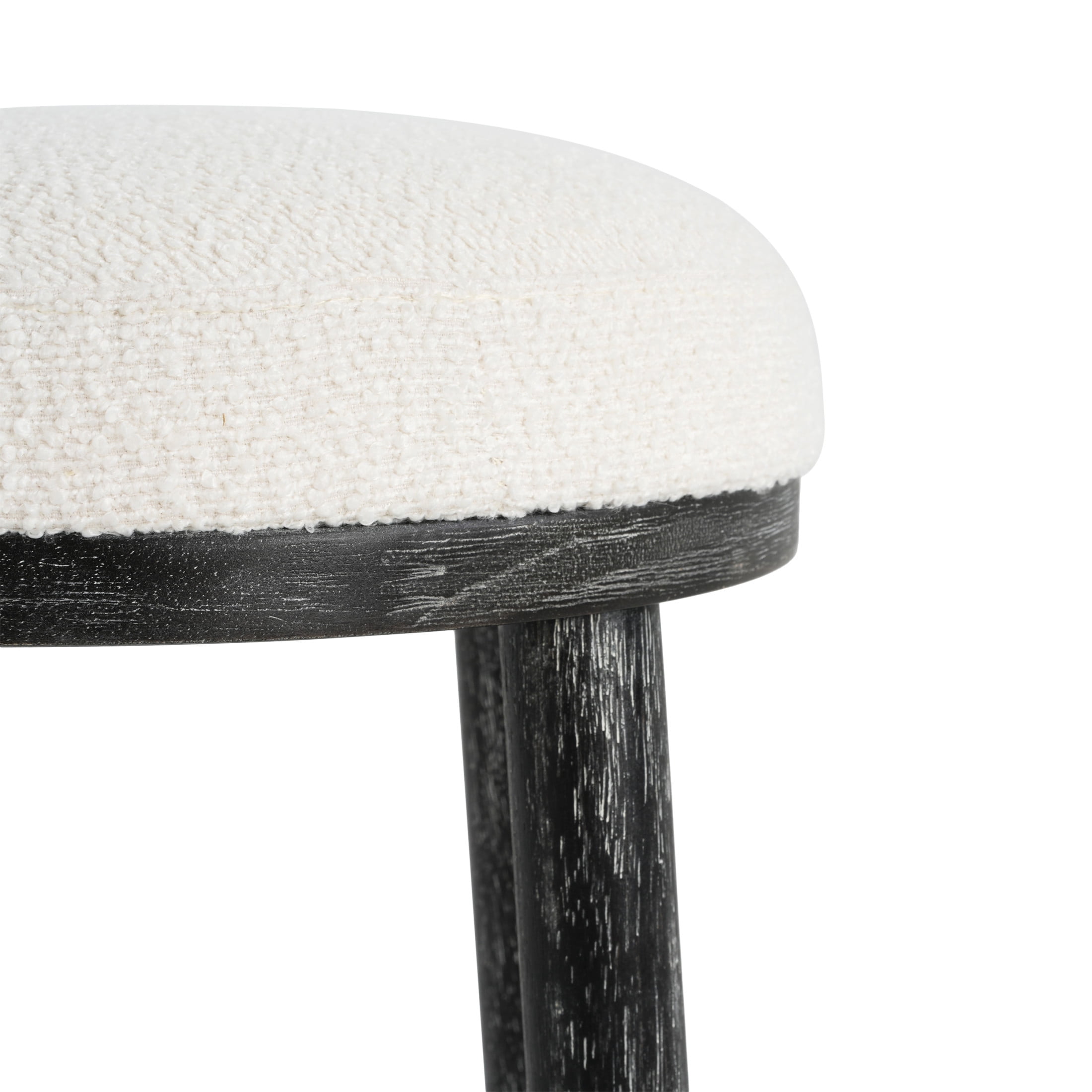 Christopher Knight Home Rustic 27.36" Counter Height Bar Stools, Solid Wood Frame, Black, Set of 4