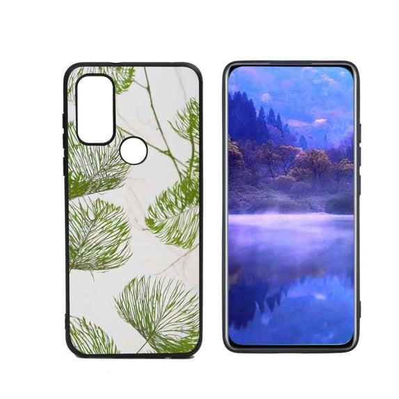 Compatible with Motorola Moto G Pure Phone Case, Leaves-4 Case Men Women, Flexible Silicone Shockproof Case for Motorola Moto G Pure