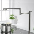thumbnail image 5 of Pot Filler Deck Mount,Brushed Nickel Finish with Extension Shank and 20" Dual Swing Joints Spout Sumerain, 5 of 15