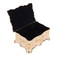 thumbnail image 2 of Vintage Jewelry Box Luxury Rectangular Metal White Enamel Trinket Organizer Velvet Lining Gift Chest, 2.6 x 3.7 x 1.8 in / 6.7 x 9.5 x 4.5 cm, 2 of 3