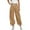 Khaki-01, variant on Women Baggy Barrel Jeans High Waisted Drawstring Bow Tie Cargo Jean Retro Wide Leg Ankle Denim Joggers