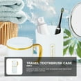 thumbnail image 4 of OULII Household Toothbrush Storage Case in White Durable Plastic Compact Toothbrush and Toothpaste Holder, 4 of 8