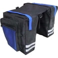 thumbnail image 1 of Bolsa para sillín de bicicleta, cesta para bicicleta de montaña, asiento trasero, portaequipajes doble con asa de gancho ajustable, bolsillos reflectantes y grandes, 1 of 5