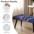 thumbnail image 6 of Jiueut Horse Heart Rose Print Dining Bench Cover, Dustproof Long Bench Seat Cushion Easy to Clean Rectangle Dining Chair Protection Universal Fit for Most Chairs, 6 of 7