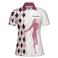 thumbnail image 2 of Custom Name I Was One Under Funny Golf Women's Polo Shirt S-5XL, 2 of 7