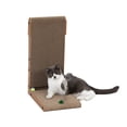 thumbnail image 5 of Pefilos Cat Scratching Post Toy Cardboard for Jumbo Adult Cats, Cat Scratcher for Furniture Lounge, Scratch Pad with Catnip, Cat Bed Couch for House, Brown, 5 of 16