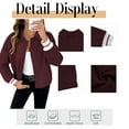 thumbnail image 5 of Cuteduck Women Fall Corduroy Shacket Button Down Jacket Long Sleeve Business Casual Fashion Coat S-XL, 5 of 7