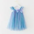 thumbnail image 2 of Odeerbi Vestido de Verano de Tul Con Lentejuelas Y Brillantes Tutu Vestido de Manga Con Lazo Gradient Vestido Sin Mangas de Malla Con Tirantes, 2 of 6