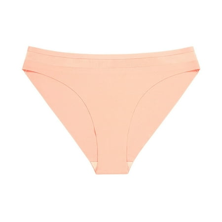 TIHLMK Thong Shapewear for Women Briefs Underwear Women Solid Color Lingerie Panties Ladies Thongs Breathable Panties Ladies Underwear Gifts for Women Pink Underwear