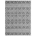 thumbnail image 4 of Handcraft Rugs HR Indoor/Outdoor Rugs Striped Pattern Gray Outdoor Carpet-Lasts Long Under Sunlight-Grey Ivory Boho - 7.9 x 10, 4 of 5