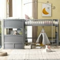 thumbnail image 3 of Bunk Bed With Loft And Two Drawers In Gray - & Functional Furniture Twin Storage Facilities Practical Bedroom, 3 of 7