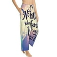 thumbnail image 2 of Kll Womens Not All Those Who Wander Are Lost Print Pajama Pants Soft Pajama Bottoms For Women Cozy Lounge Pants, 2 of 9