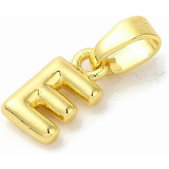5 pc 5 Pcs Real 18K Gold Plated Rack Plating Brass Charms Letter Pendants Accessory for Women Jewelry DIY Necklace Craft Making