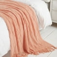 thumbnail image 4 of Bourina Rhombus light Orange Throw Blanket for Couch, Suitable for Adult, Soft and Lightweight, 50"⨉60", 4 of 8