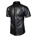 thumbnail image 4 of Camisa de vestir para hombre, camisa con botones de lentejuelas, disfraz de cosplay para fiesta de discoteca, 4 of 6