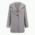 thumbnail image 5 of Splozh Ladies Jackets Fall Womens Winter Wool Coat Trench Jacket Ladies Warm Slim Long Overcoat Grey,XL, 5 of 5