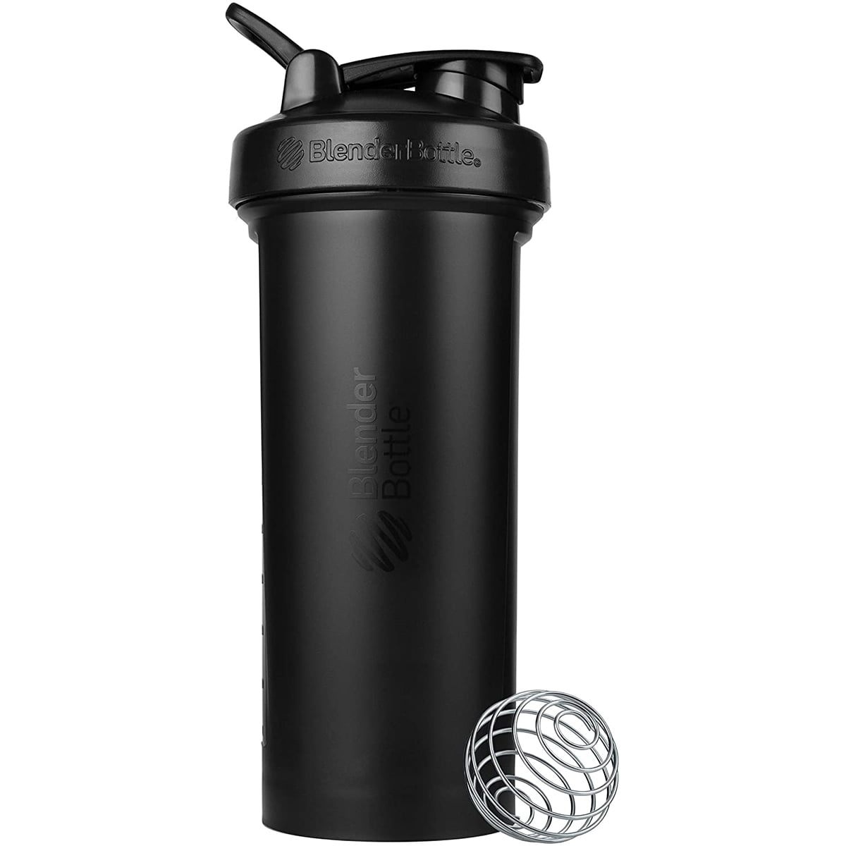 Blender Bottle Classic 45 oz. Shaker Mixer Cup with Loop Top Black