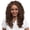 Medlum Brown, variant on Synthetic Lace Front Curly Wigs Kinky Rhianna Inspired L Part Heat Resistant Hair for African American Women by Tir