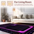 thumbnail image 2 of Flatwoven High Traffic Area Rug, Retro Gaming Inspired Color Burst, Non Slip, Stain Resistant, Washable Area Rugs for Living Room, Bedroom(Purple, 4X6), 2 of 8