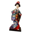 thumbnail image 3 of Muñeca oriental artesanal de geisha japonesa con decoración de kimono de 23 cm. Estatua de niña. Estilo B, 3 of 9