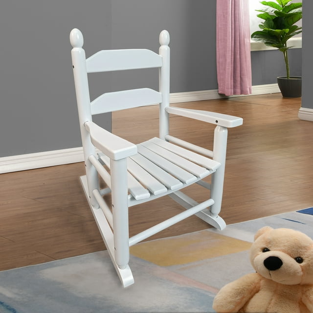 Garden Wooden Furniture Child Rocking Chair, Porch Rocking Chair with Handrail, Oak