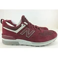 thumbnail image 1 of New Balance 574 Sport Running Shoes Sneakers Burgundy Suede Mens Size 12, 1 of 6