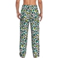 thumbnail image 7 of Salouo Green Leopard Print Pajama Pants for Men, Lounge Pants Elastic Waistband Casual Men's sleepwear Loungewear Sleep Pajama Pant -Small, 7 of 7