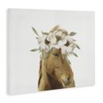 thumbnail image 2 of Stupell Industries Farmhouse Brown Horse Minimal Design White Floral Crown Canvas Art, 30 x 24, by Leah Straatsma, 2 of 7