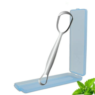 RAGUPEL 2Pcs Tongue Scraper,Metal Tongue Scraper,Oral Care,Double-Effect Bad Breath Treatment for Adults,Tongue Cleaner