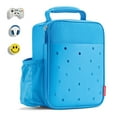 thumbnail image 5 of Fit+Fresh Charm Insulated Lunch Bag For Kids, Boys+Girls With Shoe Charm Slots, Teal, 5 of 6