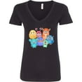 thumbnail image 3 of Inktastic Halloween Monsters Women's V-Neck T-Shirt, 3 of 5