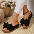 thumbnail image 6 of Mostsola Slides for Women Cute Bowknot Wedge Sandals Platform Slip on Shoes Beach Dress Shoes, 6 of 9