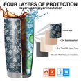 thumbnail image 7 of 20oz Tumblers Dark Blue Christmas Snowflake Pattern Stainless Steel Vacuum Insulated Double Wall Travel Tumbler Cups Mug with Lid and Straw,Cleaning Brush for Cold & Hot Drinks, 7 of 7