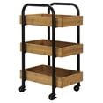 thumbnail image 1 of Oceanstar Oceanstar Chariot de Rangement Portable avec 3 Plateaux en Bambou Amovibles Faciles, 1 of 2
