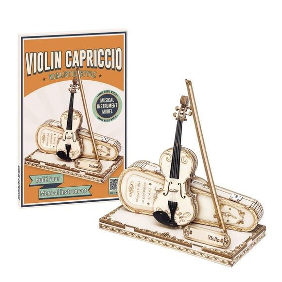 ROKR 62 Pieces 3D Wooden Puzzle Violin Capriccio Model Gifts for Teen&Adult