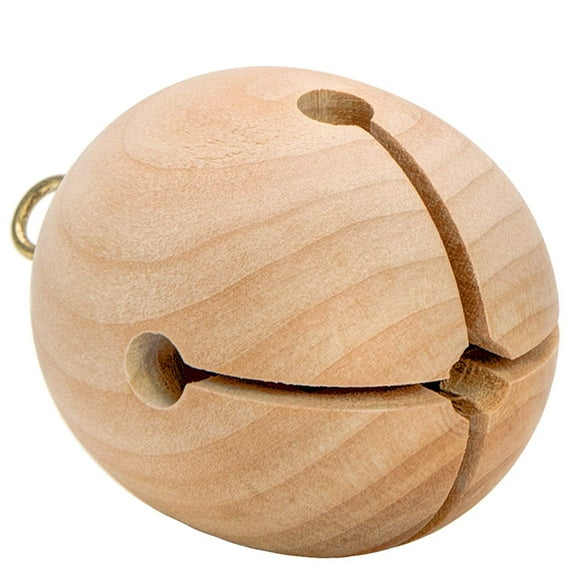 Woodpeckers Wooden jingle Bells Ornaments 2-1/4'' Tall (with eye hook) x 1-3/4'' Wide Perfect For Christmas Decorations Pack Of 100
