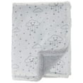 thumbnail image 2 of Hudson Baby Infant Plush Blanket with Faux Shearling Back, Gray Clouds, One Size, 2 of 4