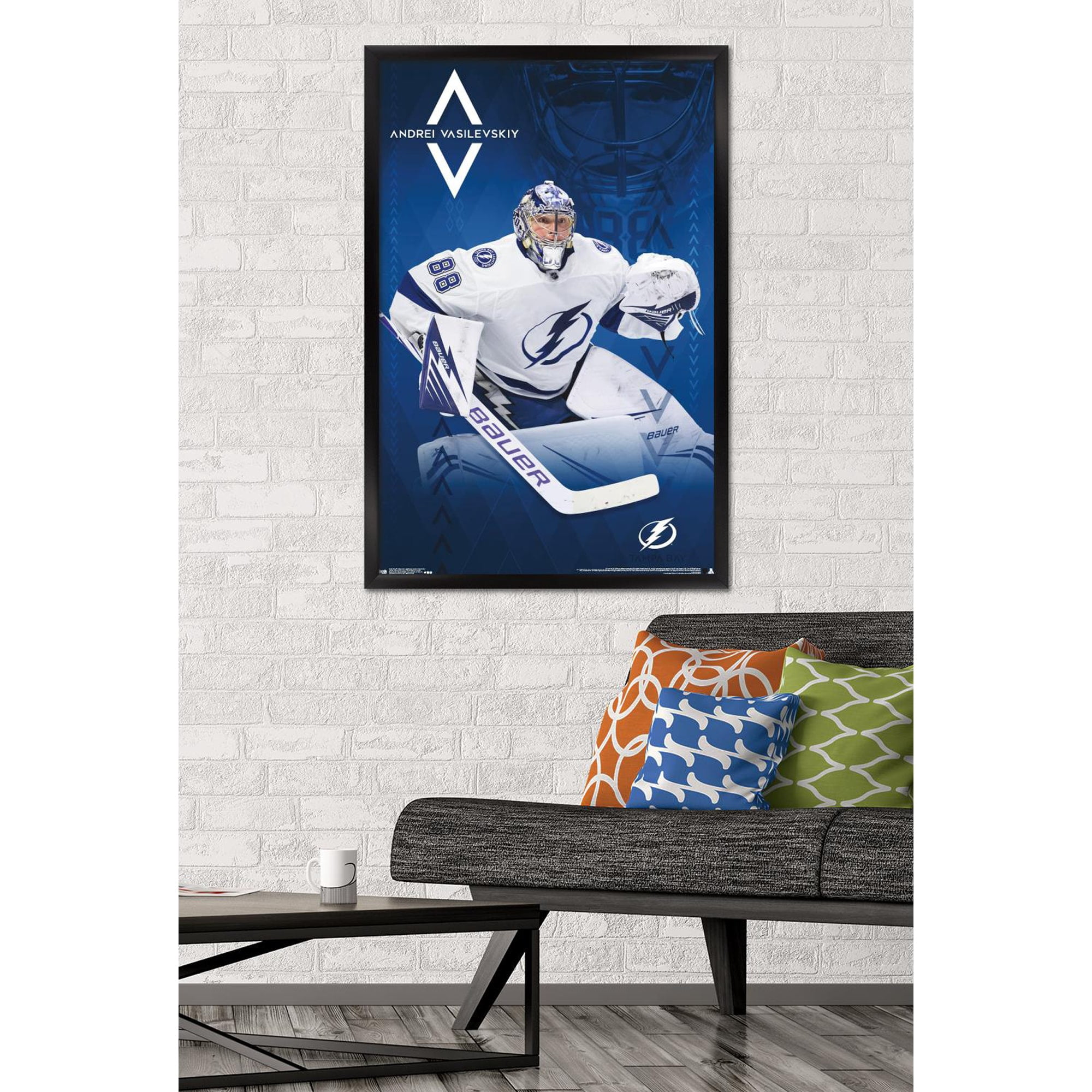 NHL Tampa Bay Lightning - Andrei Vasilevskiy 19 Wall Poster, 22.375" x 34" Framed